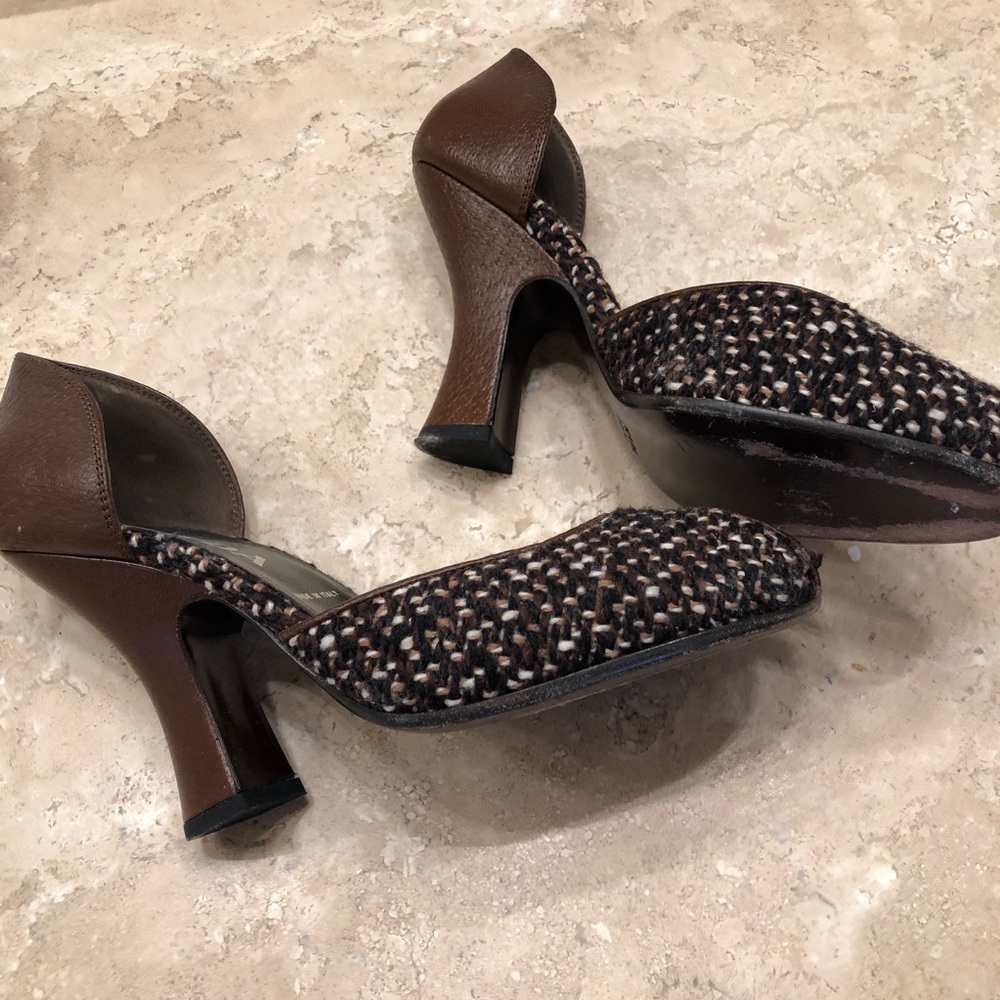 Tweed Prada shoes size 8 1/2  4 inch heel